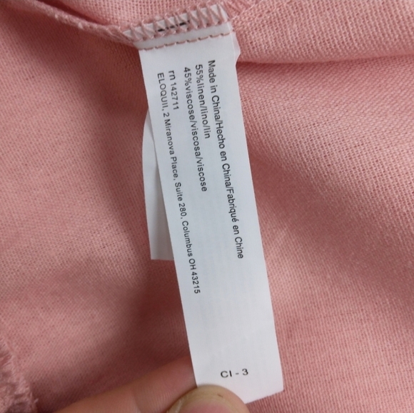 Eloquii Linen Blend Peasant Dress - Picture 6 of 7